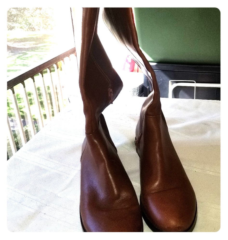 *PRE LOVED* INC TanBrown Tall Leather Riding Boots